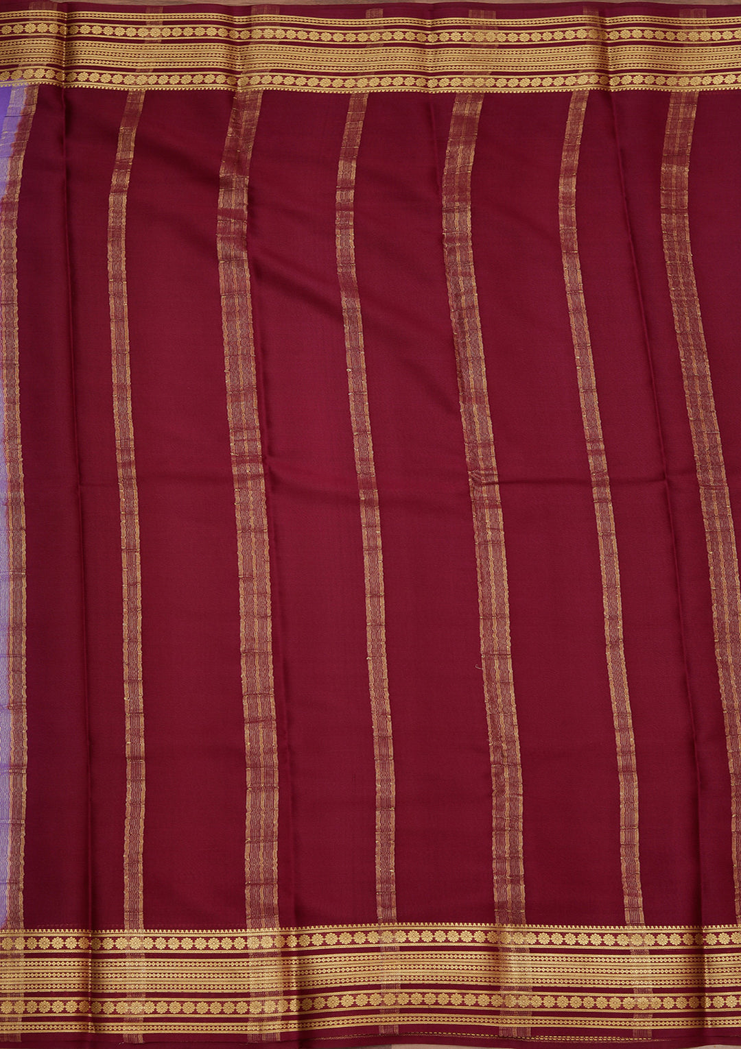 Blue Crepe Plain Saree With Matching Blouse Piece