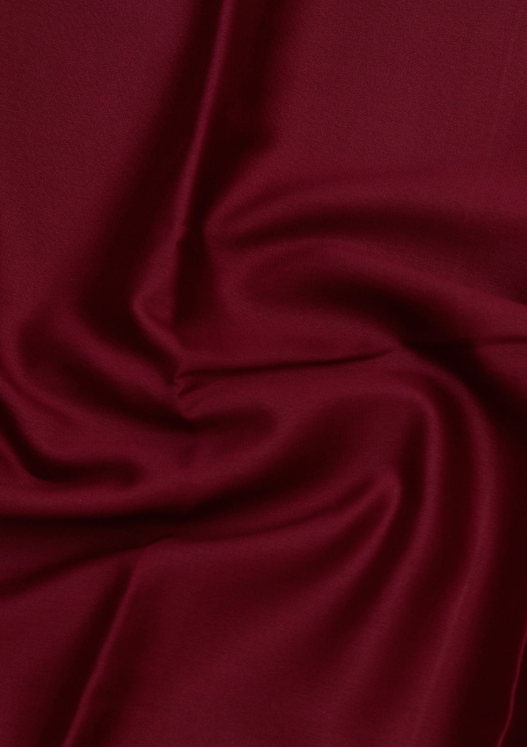 Wine Crepe Plain Saree With Matching Blouse Piece