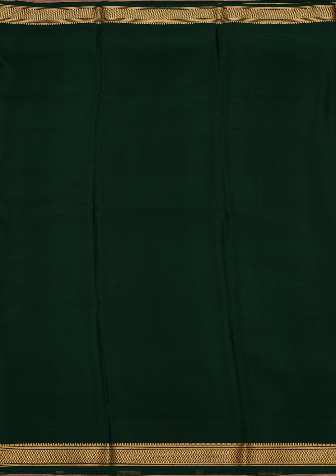 Brown Crepe Stripes Saree With Matching Blouse Piece