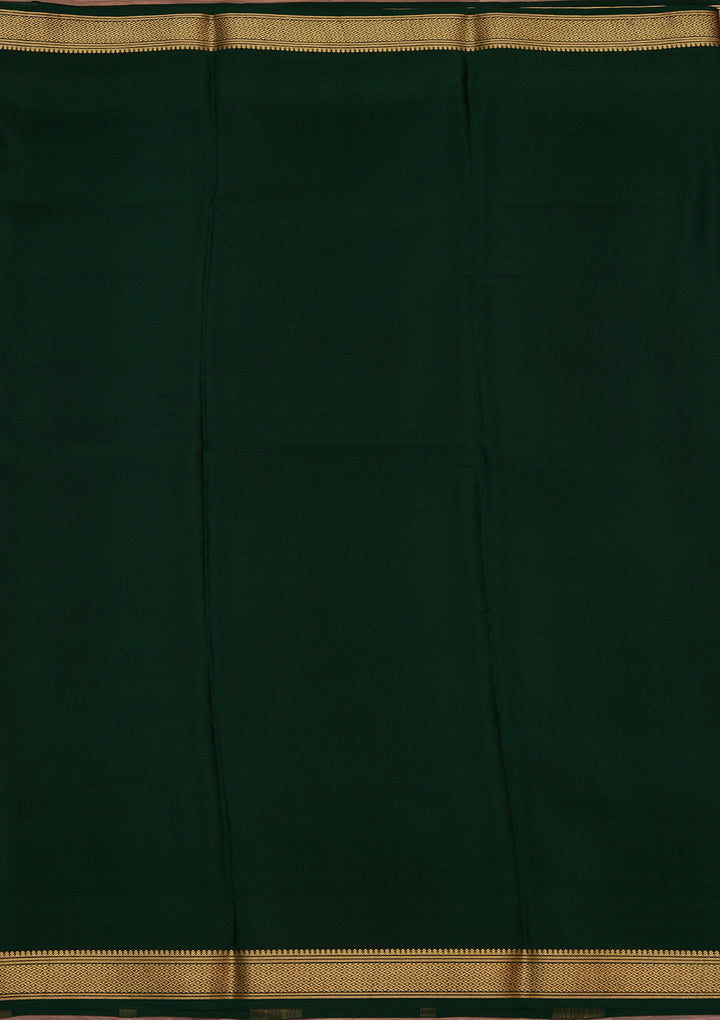 Brown Crepe Stripes Saree With Matching Blouse Piece