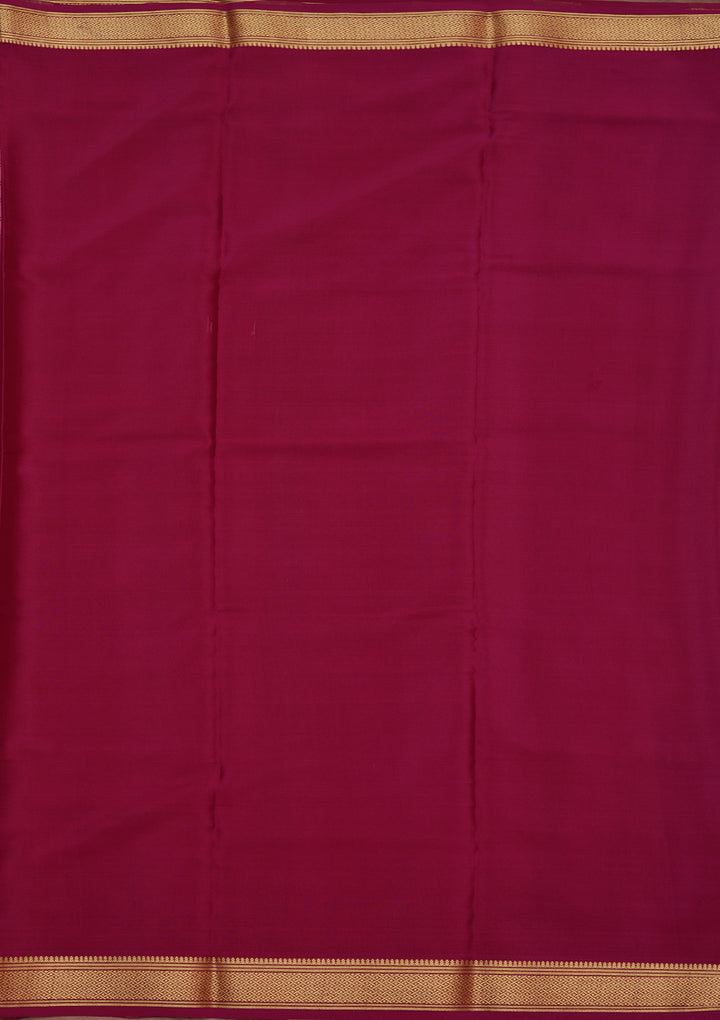 Pink Crepe Stripes Saree With Matching Blouse Piece