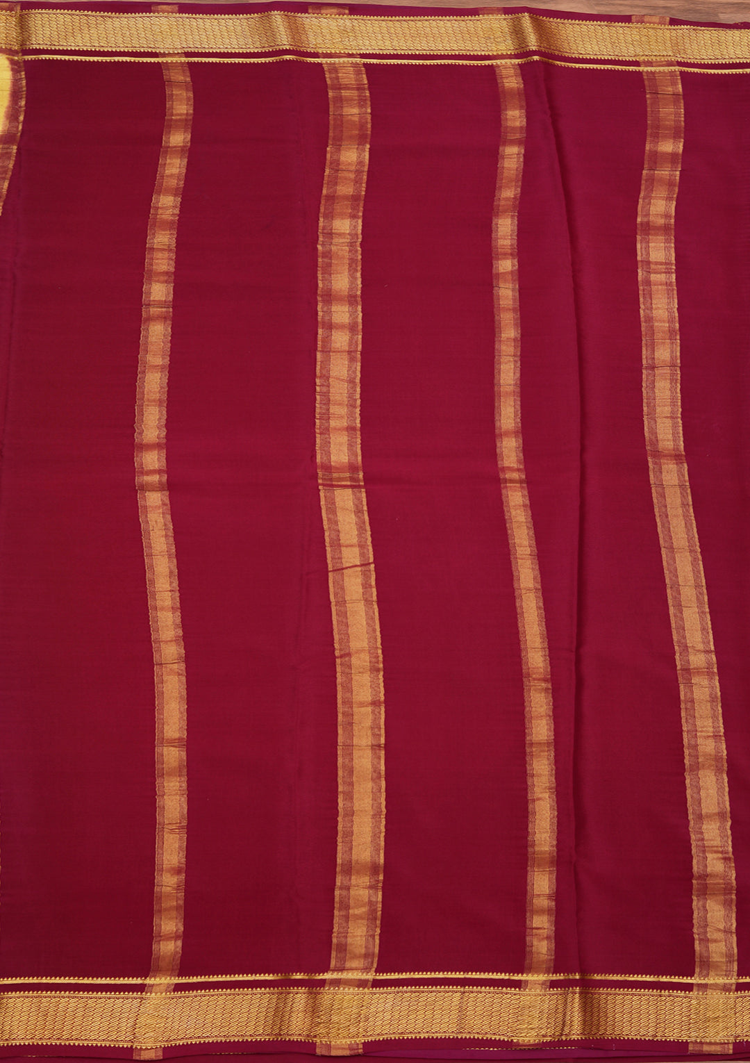 Yellow Crepe Plain Saree With Matching Blouse Piece
