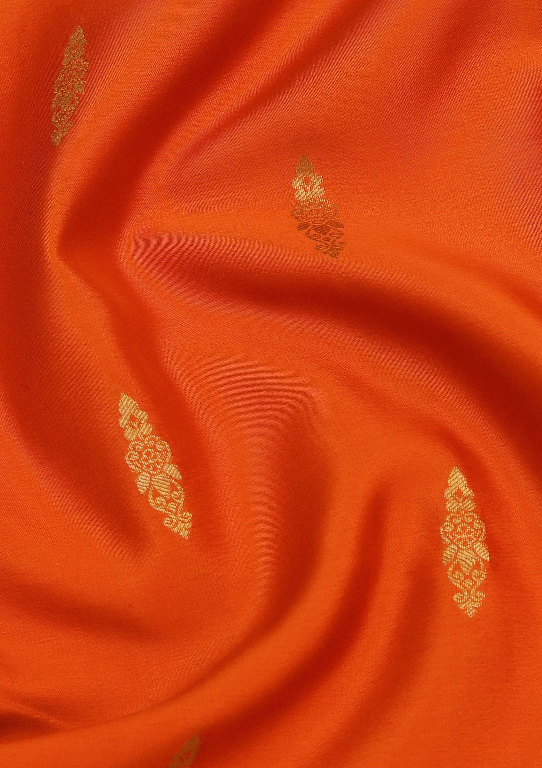 Mustard Yellow Crepe Buti Saree With Matching Blouse Piece