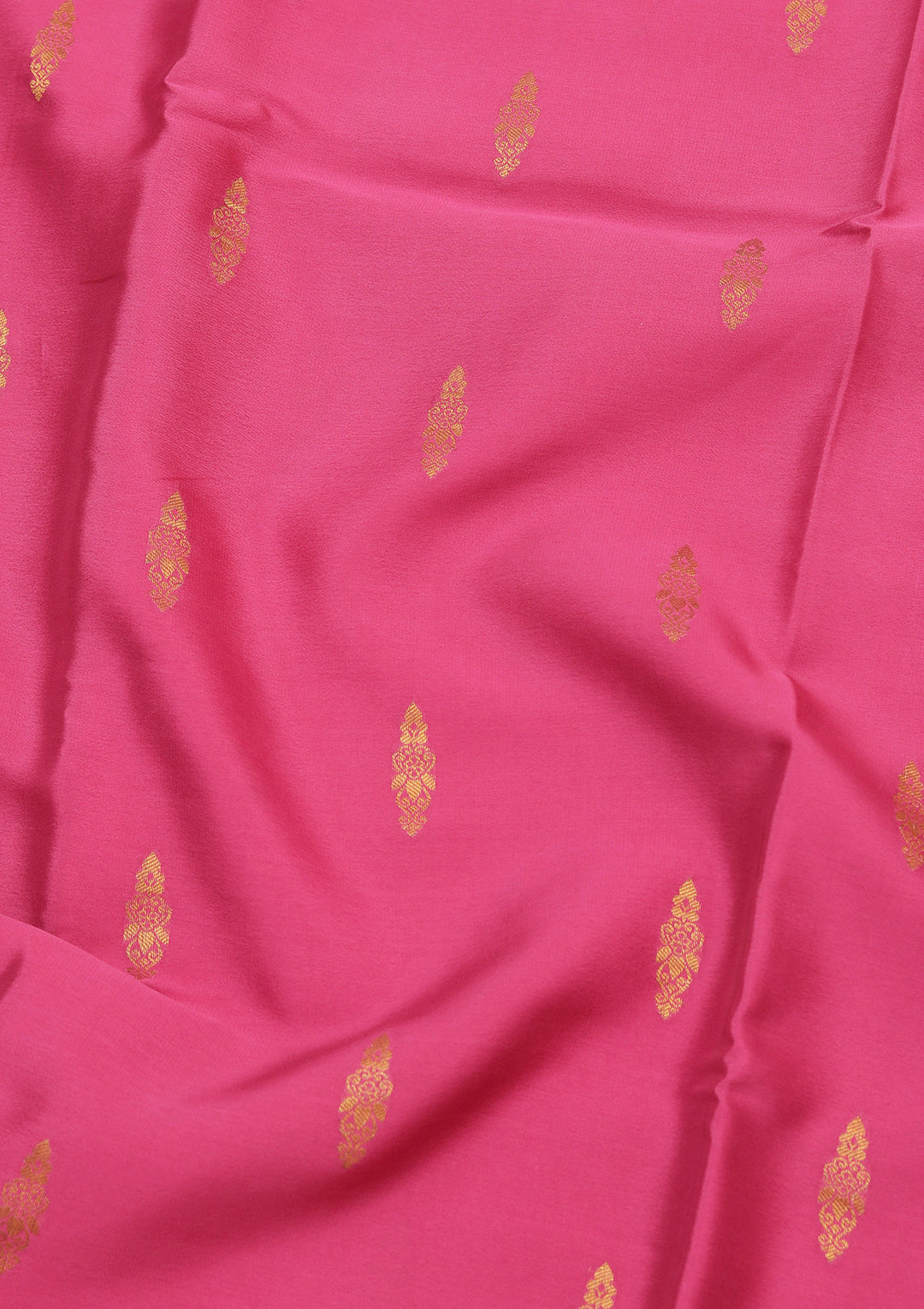 Pink Crepe Buti Saree With Matching Blouse Piece
