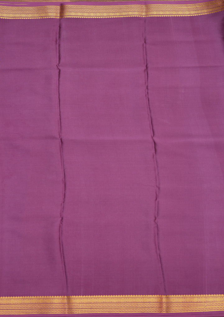 Purple Crepe Buti Saree With Matching Blouse Piece