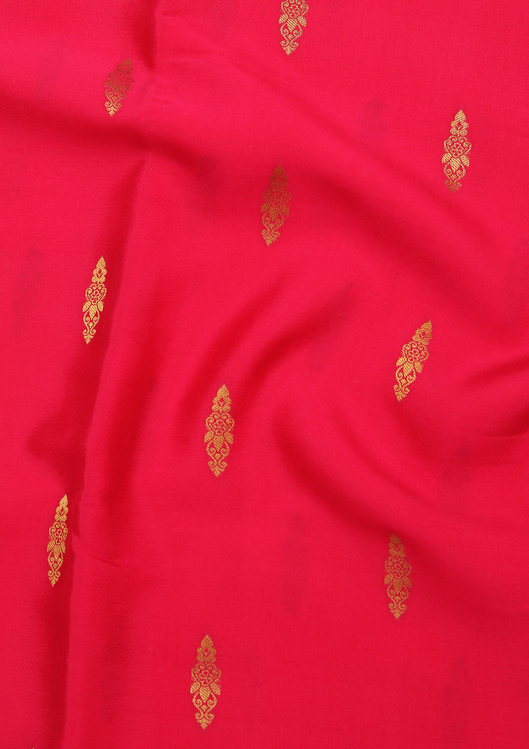 Rani Pink Crepe Buti Saree With Matching Blouse Piece