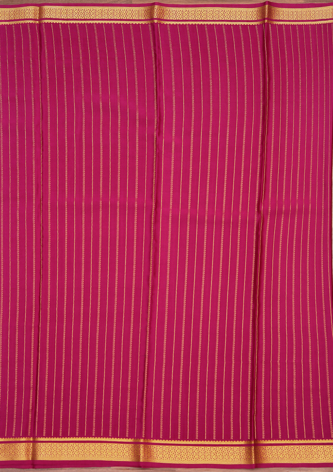Purple Crepe Stripes Saree With Matching Blouse Piece