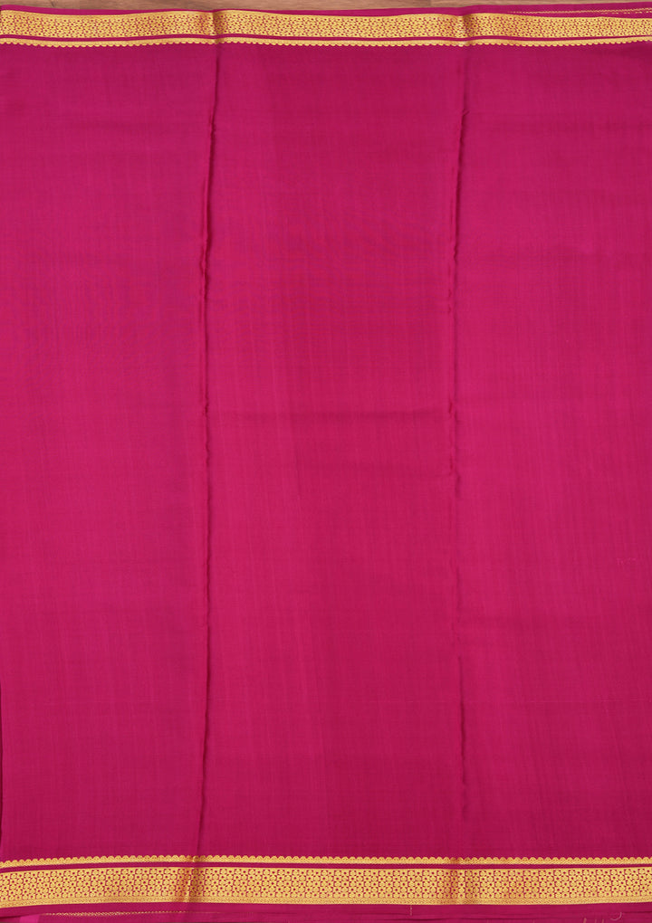 Purple Crepe Stripes Saree With Matching Blouse Piece