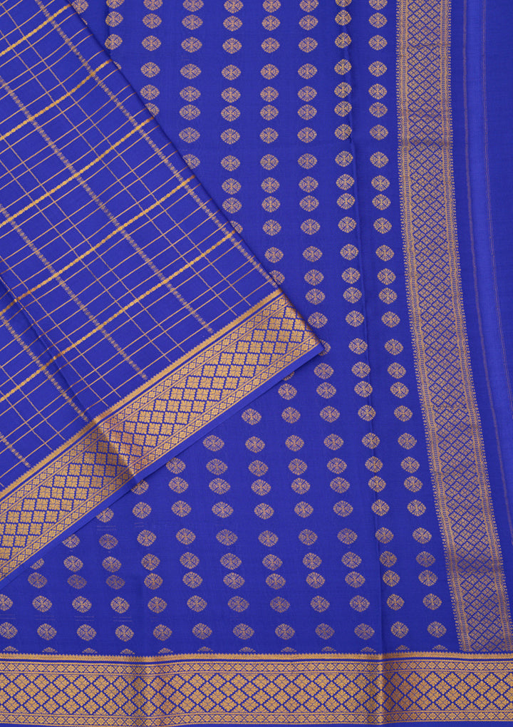 Royal Blue Zariwork Pure Crepe Silk_Saree