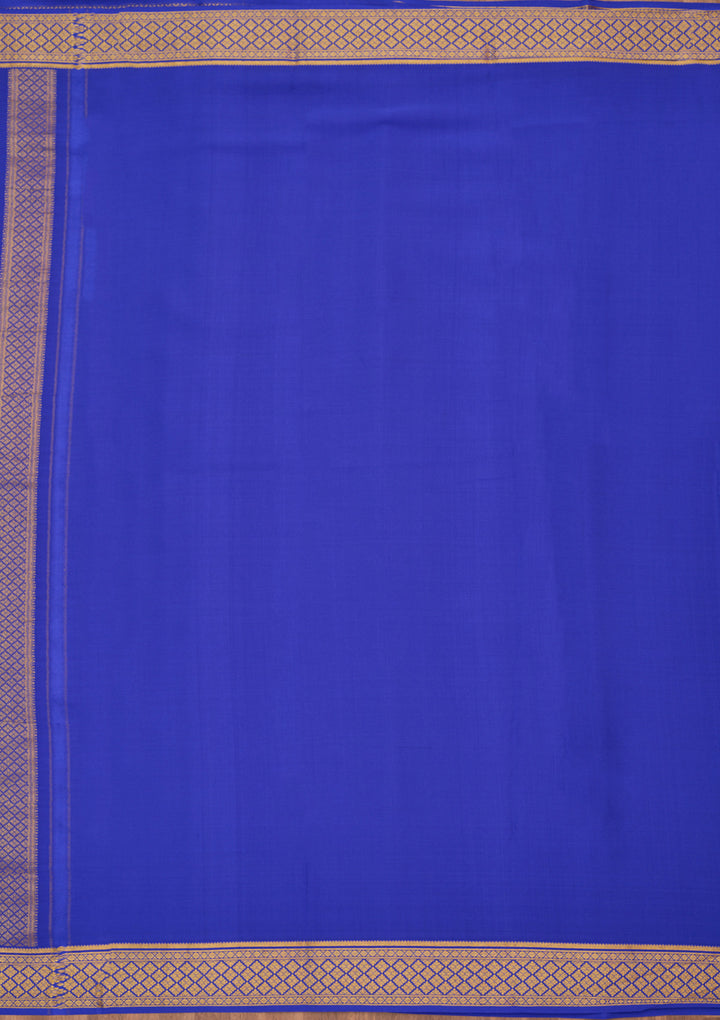 Royal Blue Zariwork Pure Crepe Silk_Saree