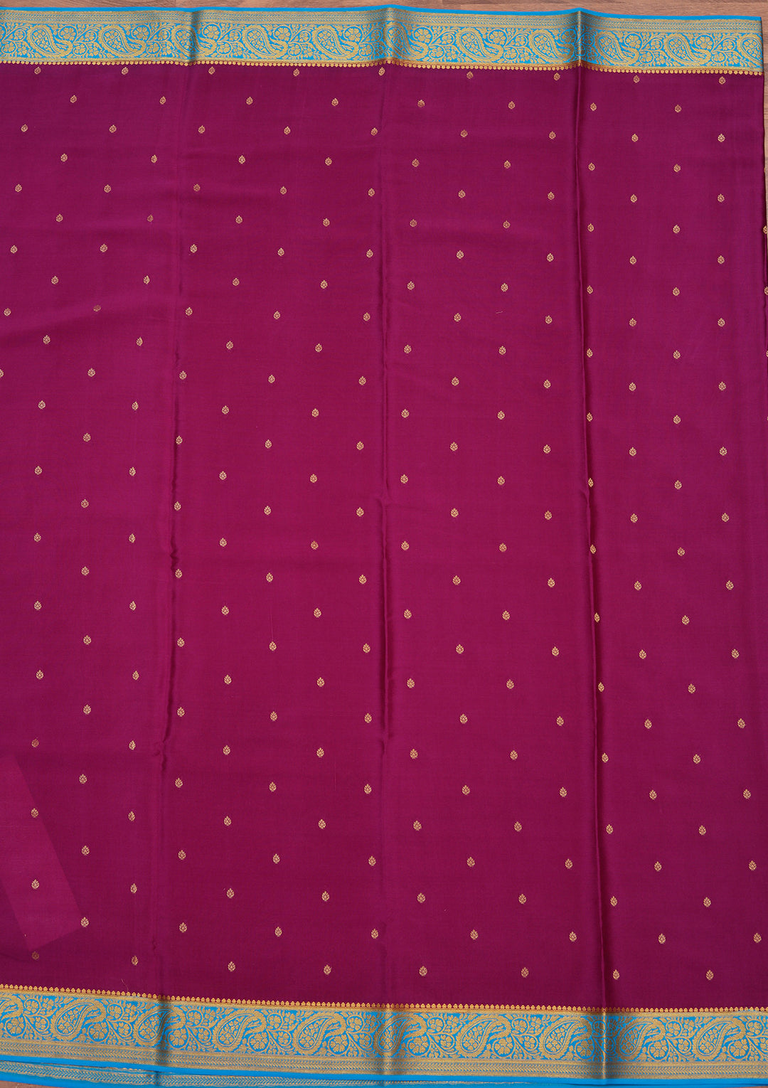 Purple Zariwork Pure Crepe Silk Saree