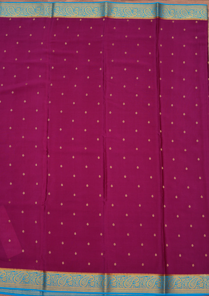 Purple Zariwork Pure Crepe Silk Saree