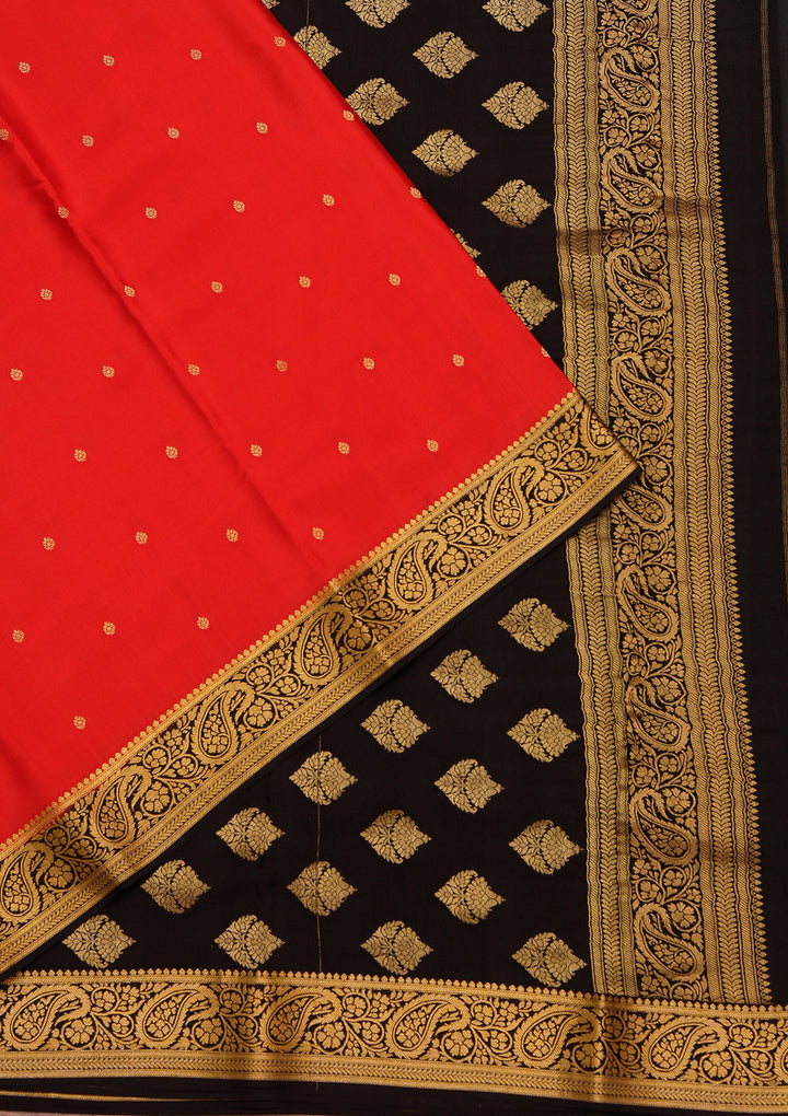 Red Zariwork Pure Crepe Silk_Saree
