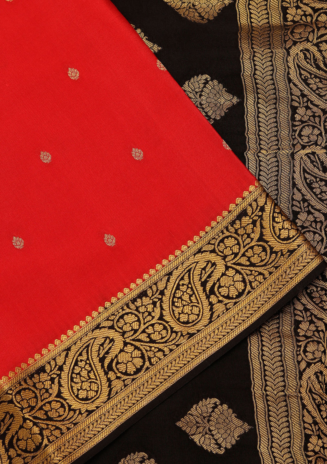Red Zariwork Pure Crepe Silk_Saree