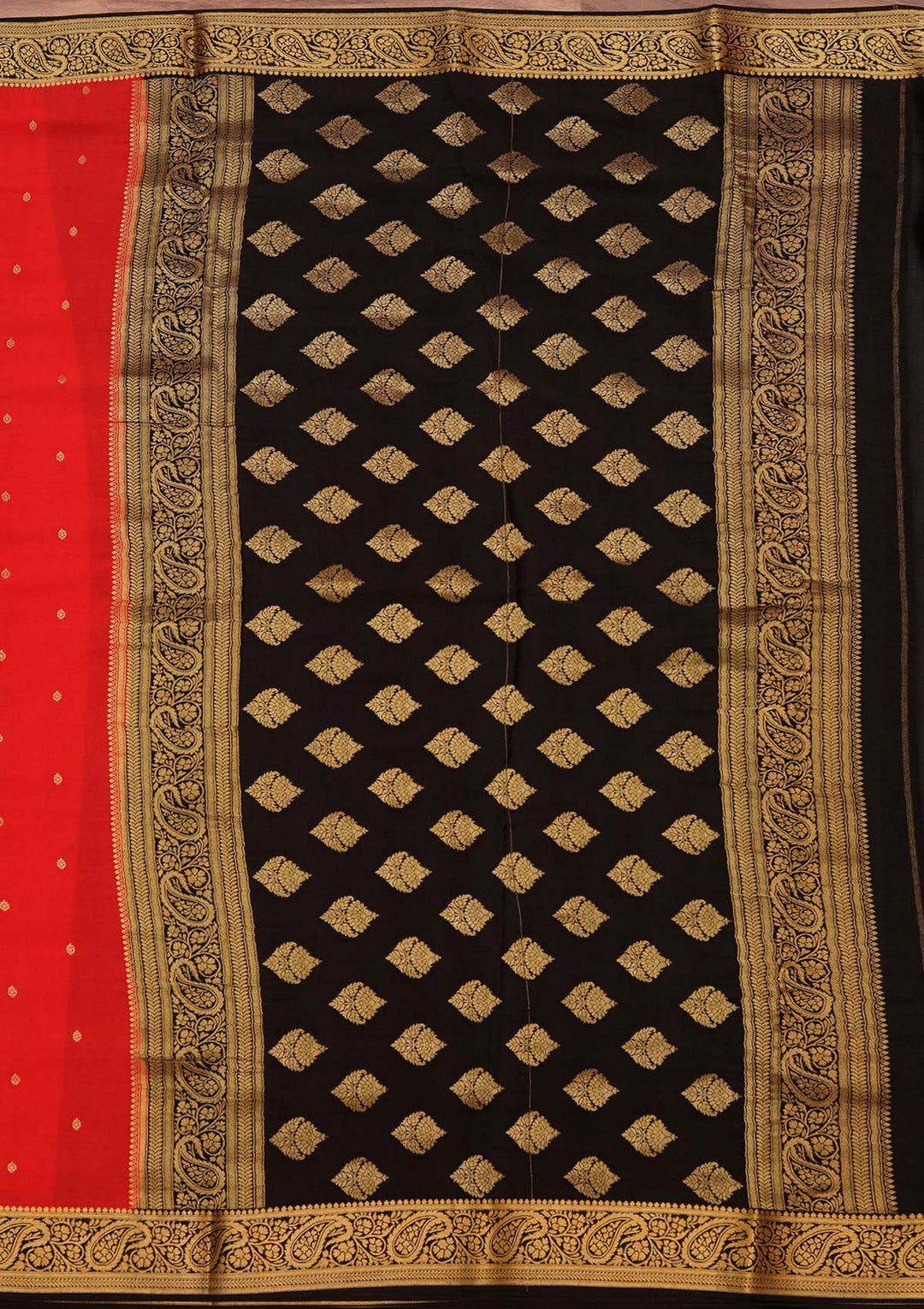 Red Zariwork Pure Crepe Silk_Saree
