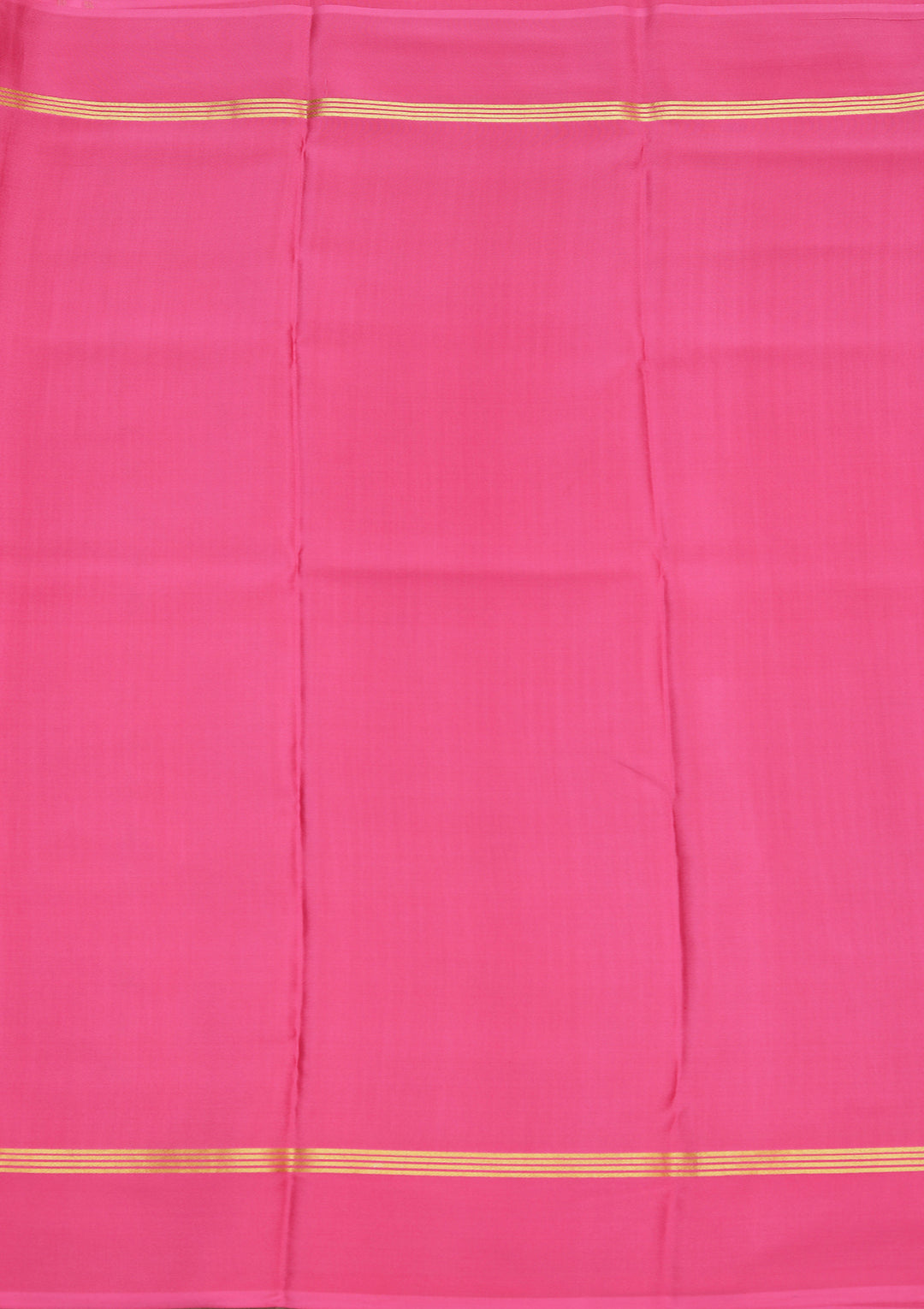 Onion Pink Crepe Stripes Mysore Silk Saree With Matching Blouse Piece