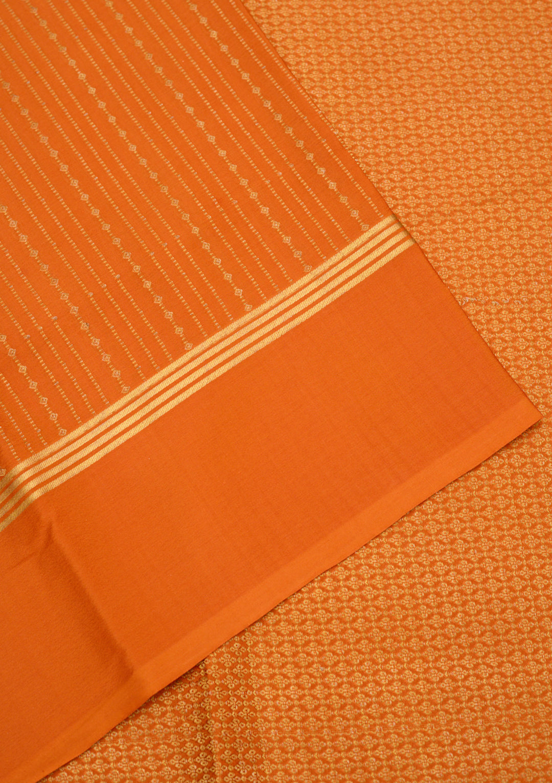 Orange Zariwork Pure Crepe Silk Saree