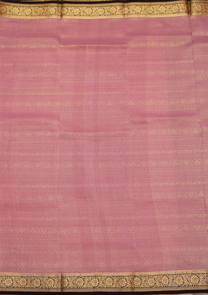 Onion Pink Crepe Jaal Saree With Matching Blouse Piece