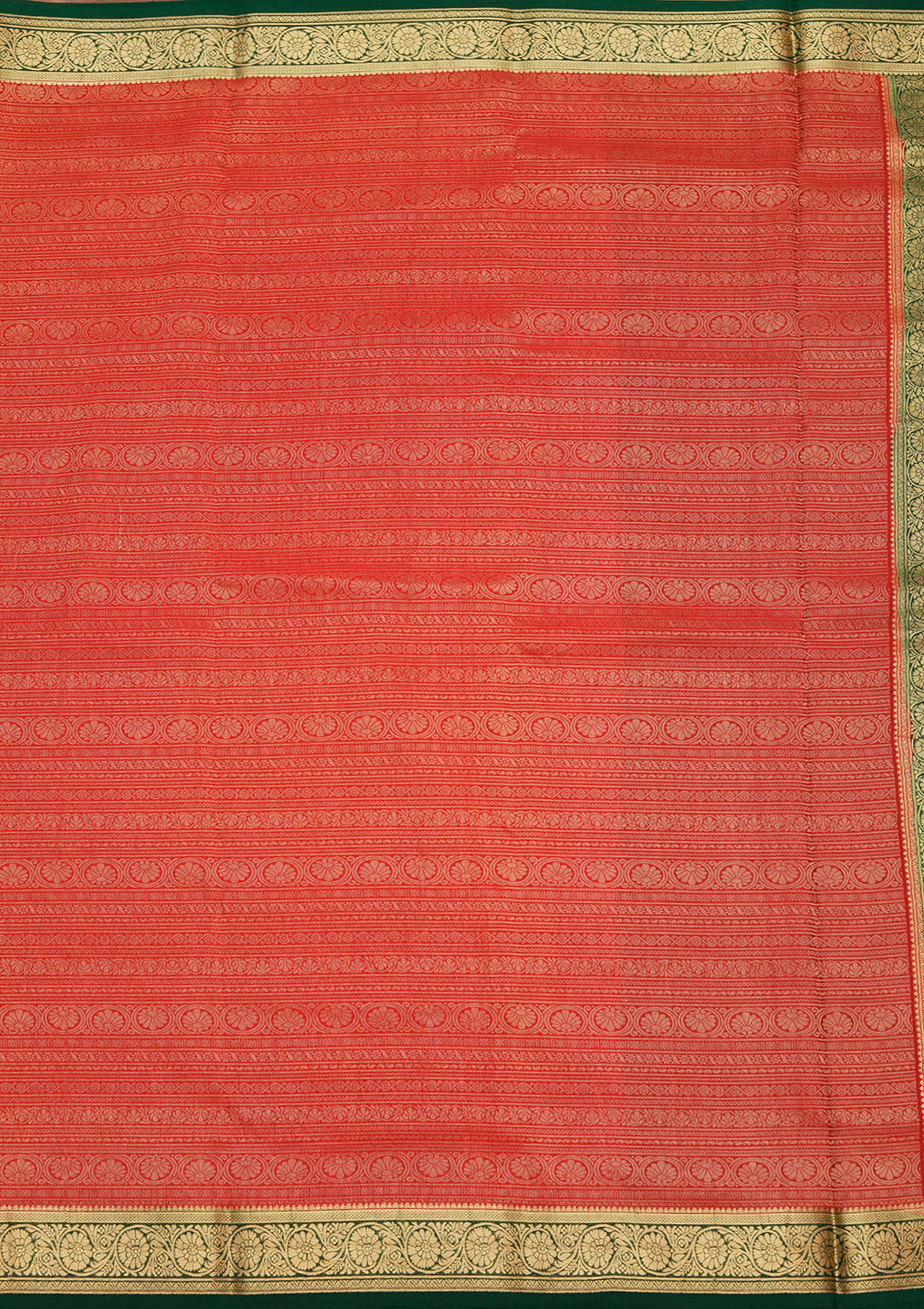 Red Crepe Jaal Saree With Matching Blouse Piece
