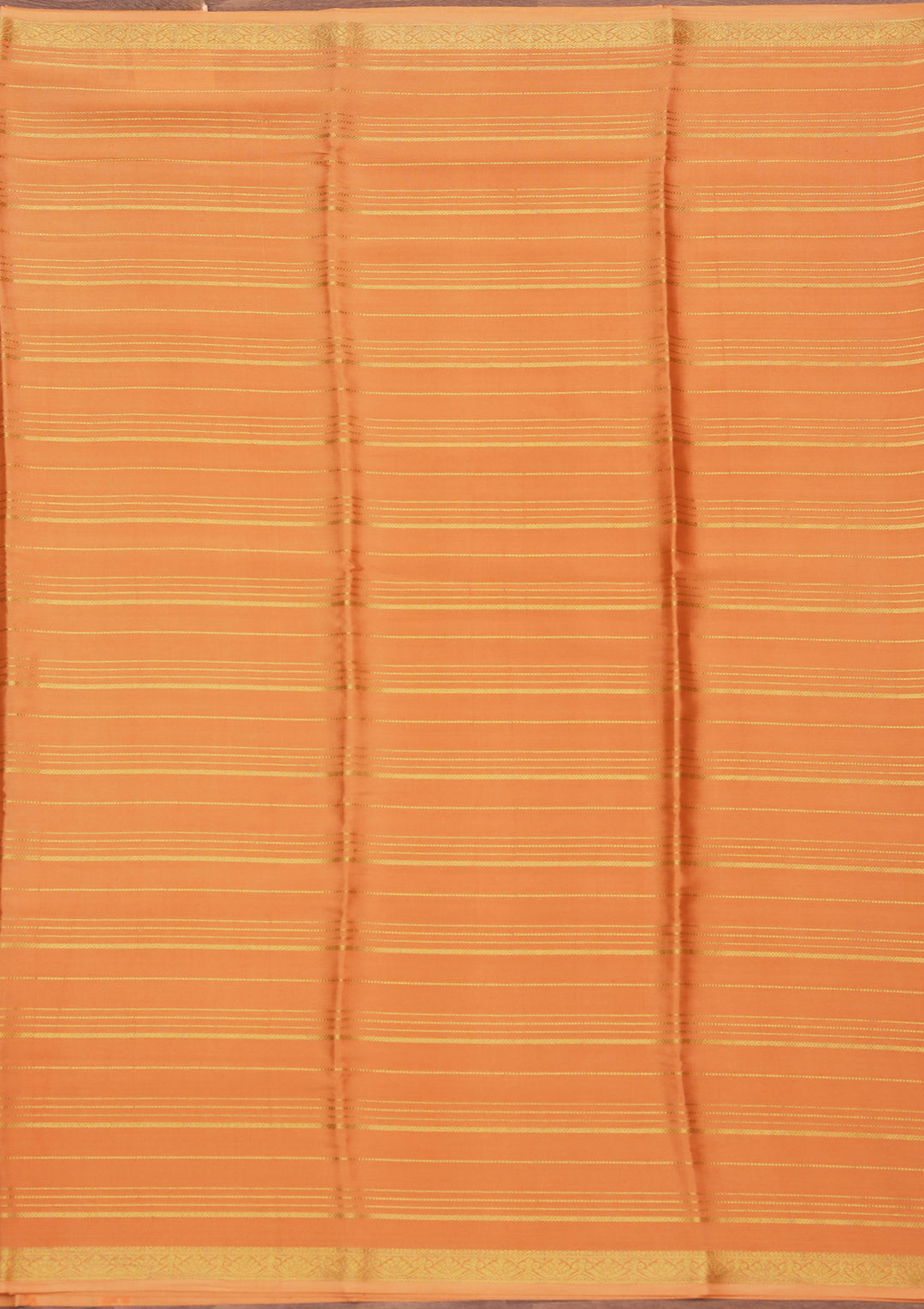 Mustard Yellow Crepe Stripes Saree With Matching Blouse Piece