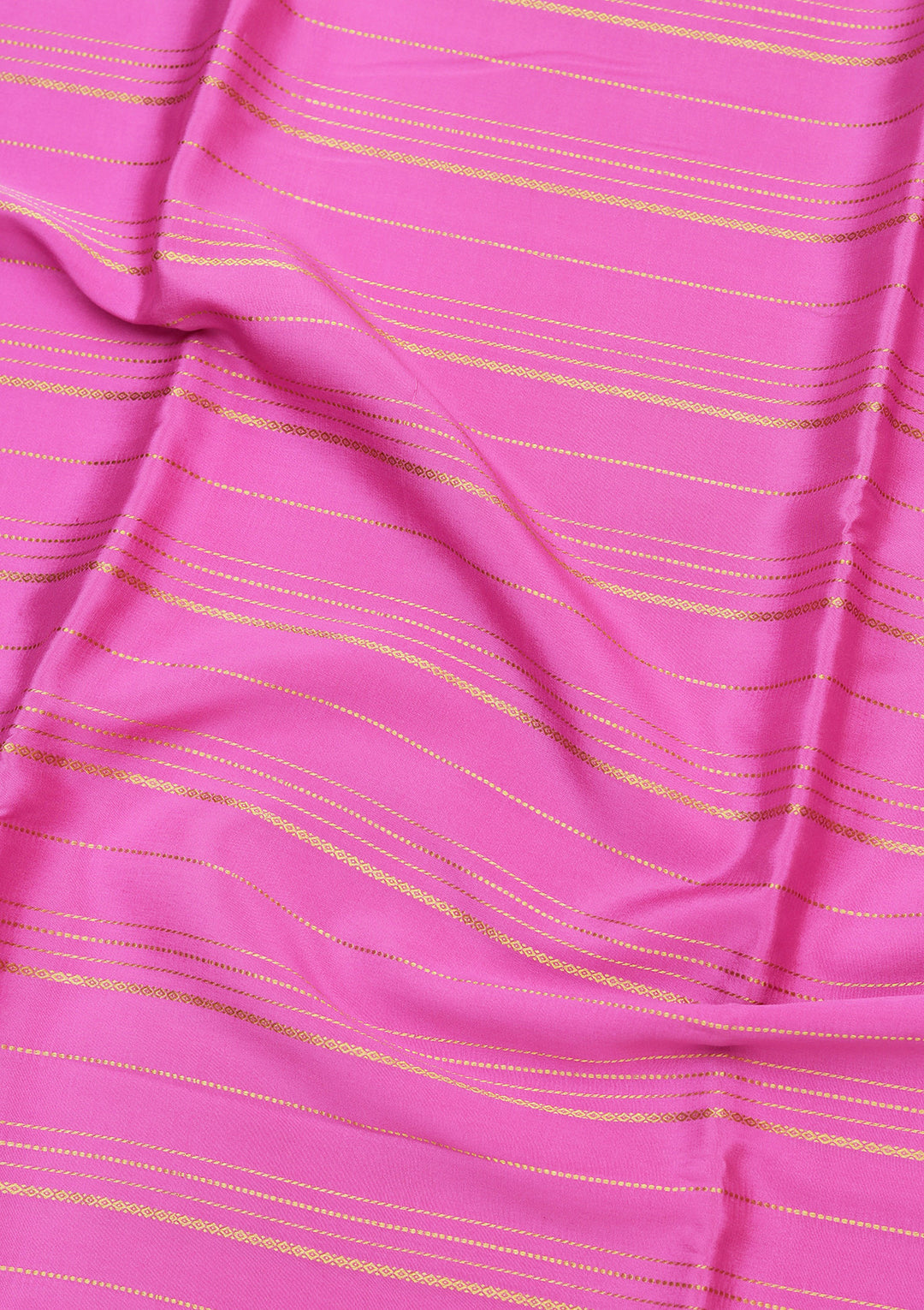 Pink Crepe Stripes Saree With Matching Blouse Piece