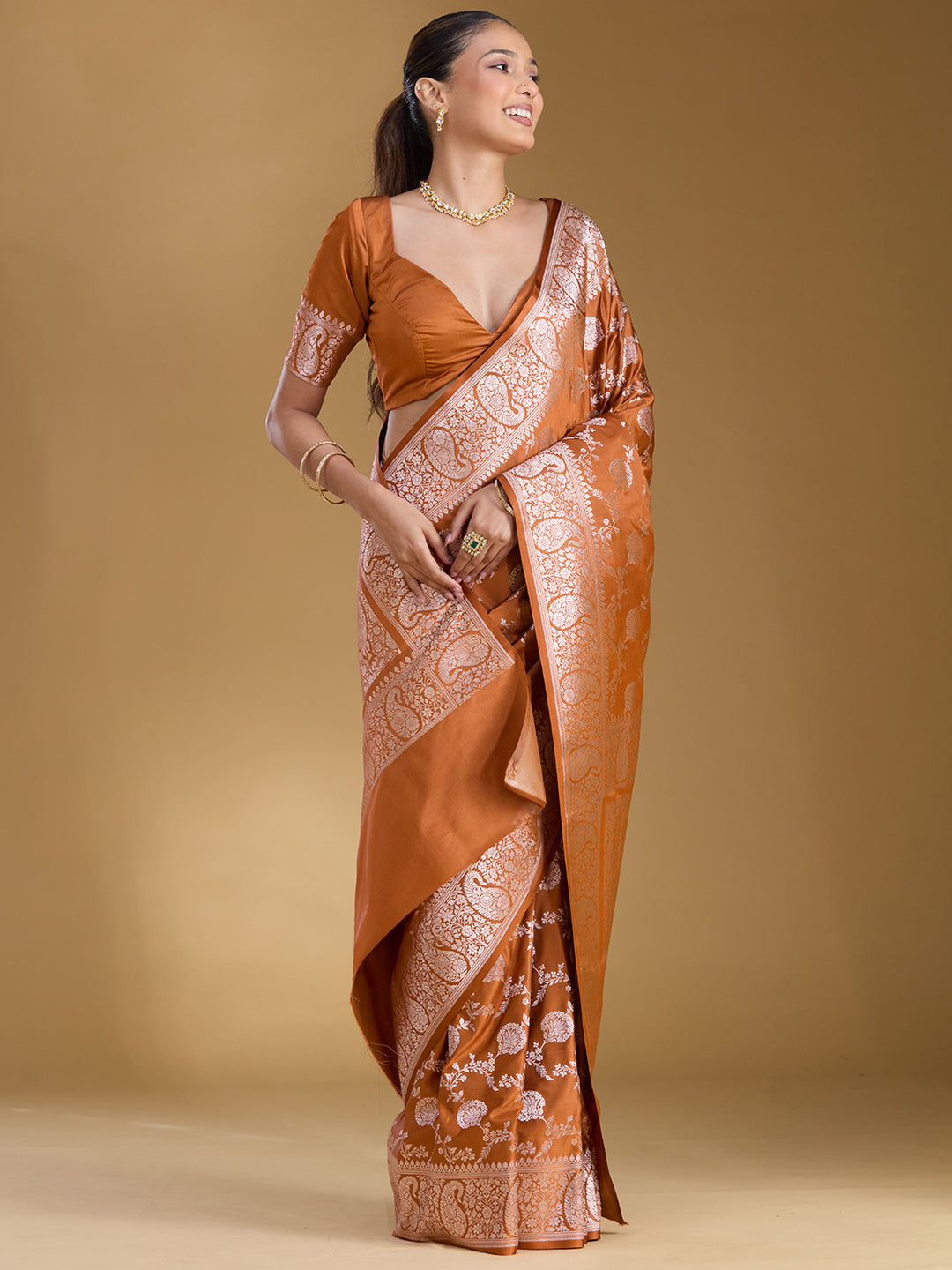 Mustard Zariwork Art Silk Silk_Saree