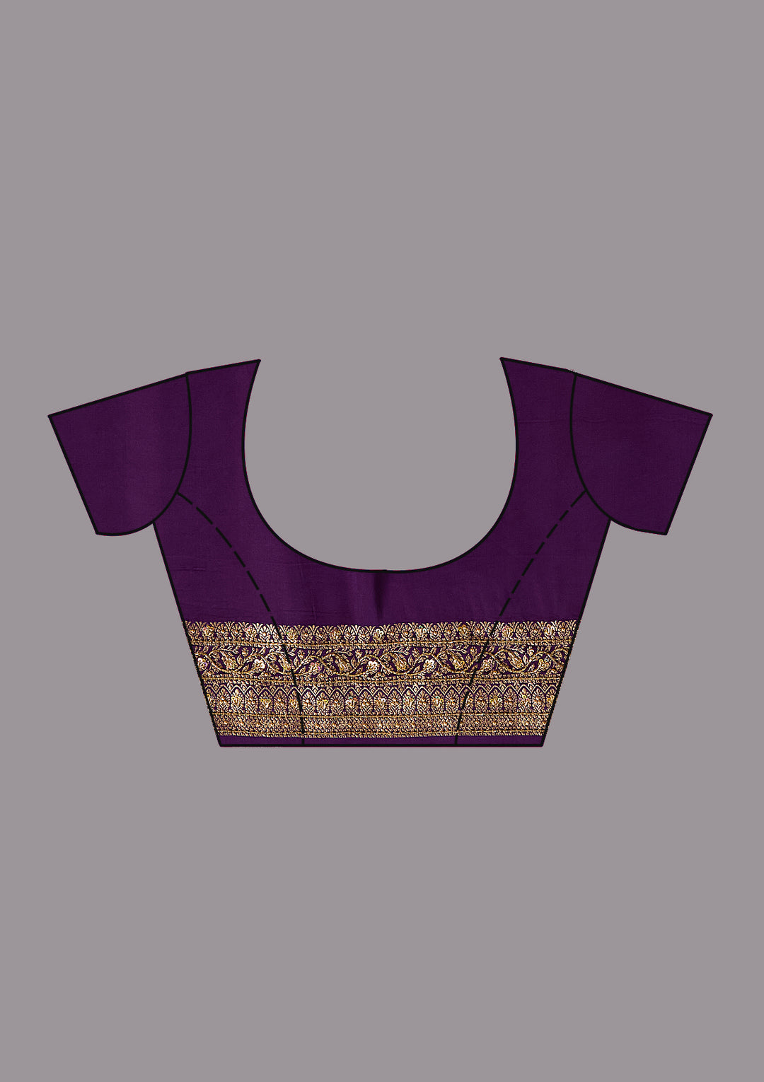 Purple Aariwork Silk Saree