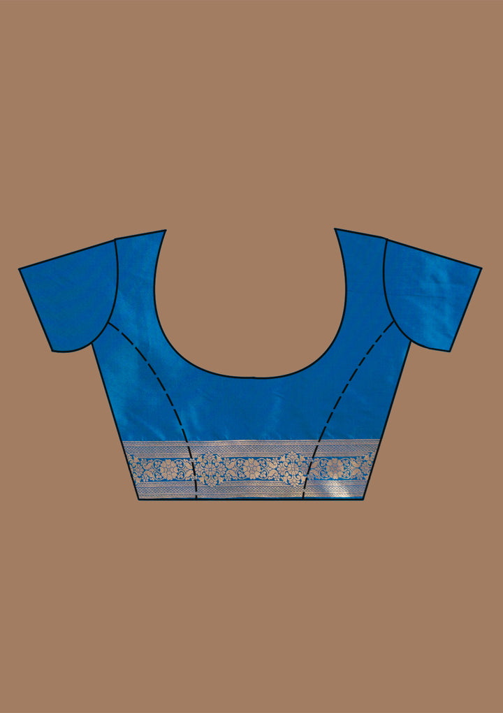 Royal Blue Zariwork Art Silk Saree