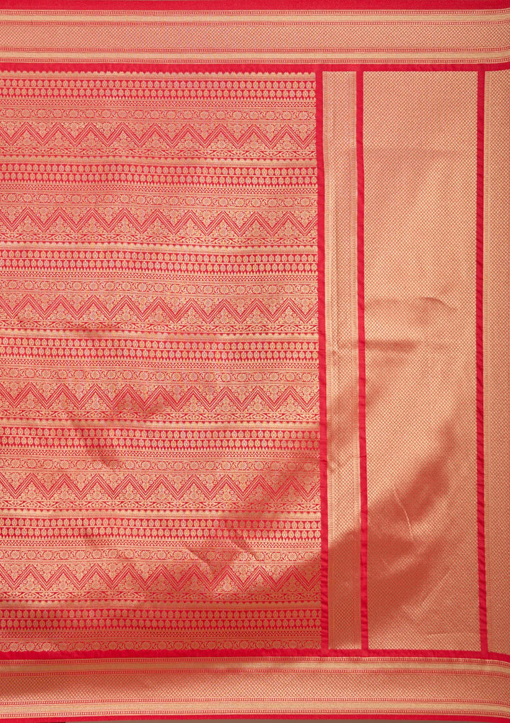 Red Zariwork Art Silk Saree