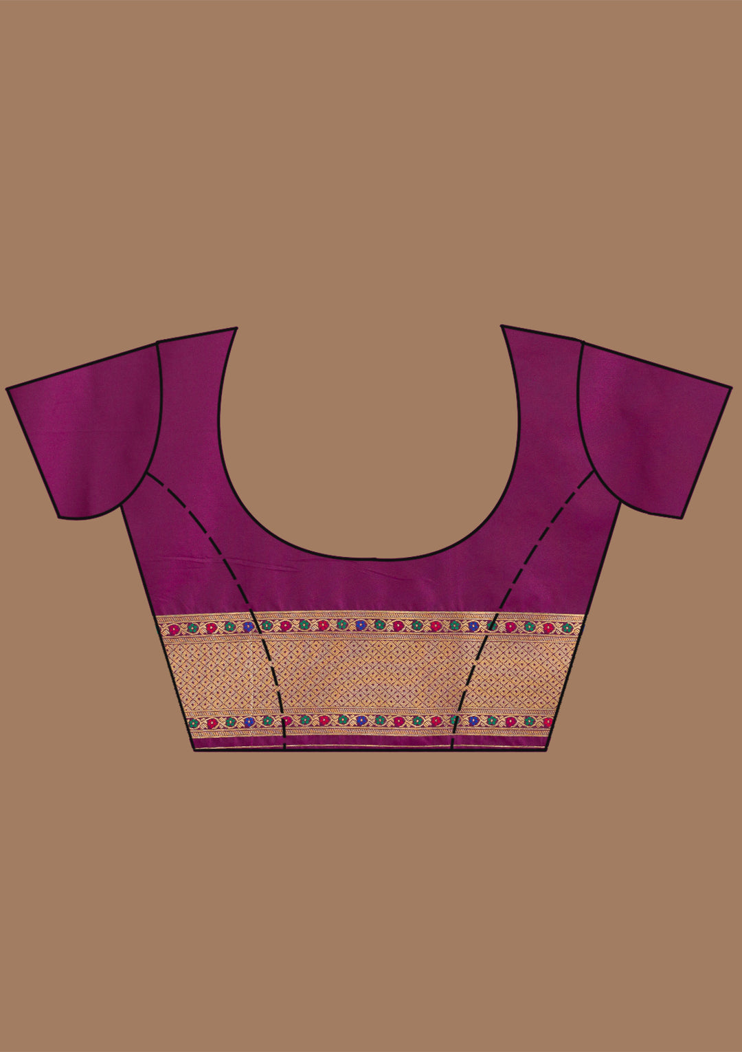 Wine Silk Jaal Zariwork Saree With Matching Blouse Piece