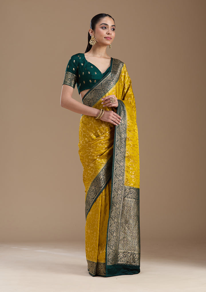 Yellow Zariwork (Gold) Art Silk Silk_Saree