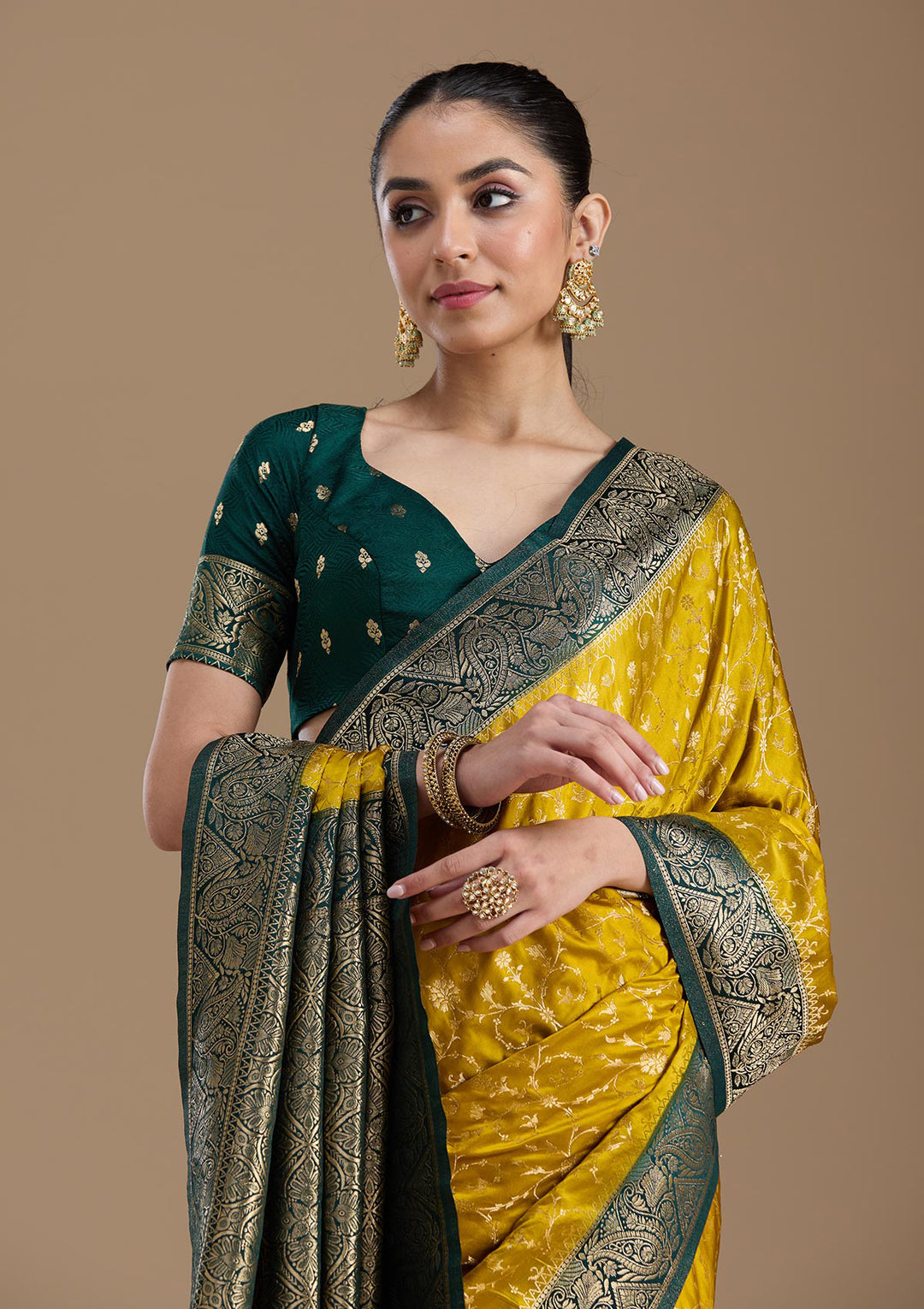 Yellow Zariwork (Gold) Art Silk Silk_Saree