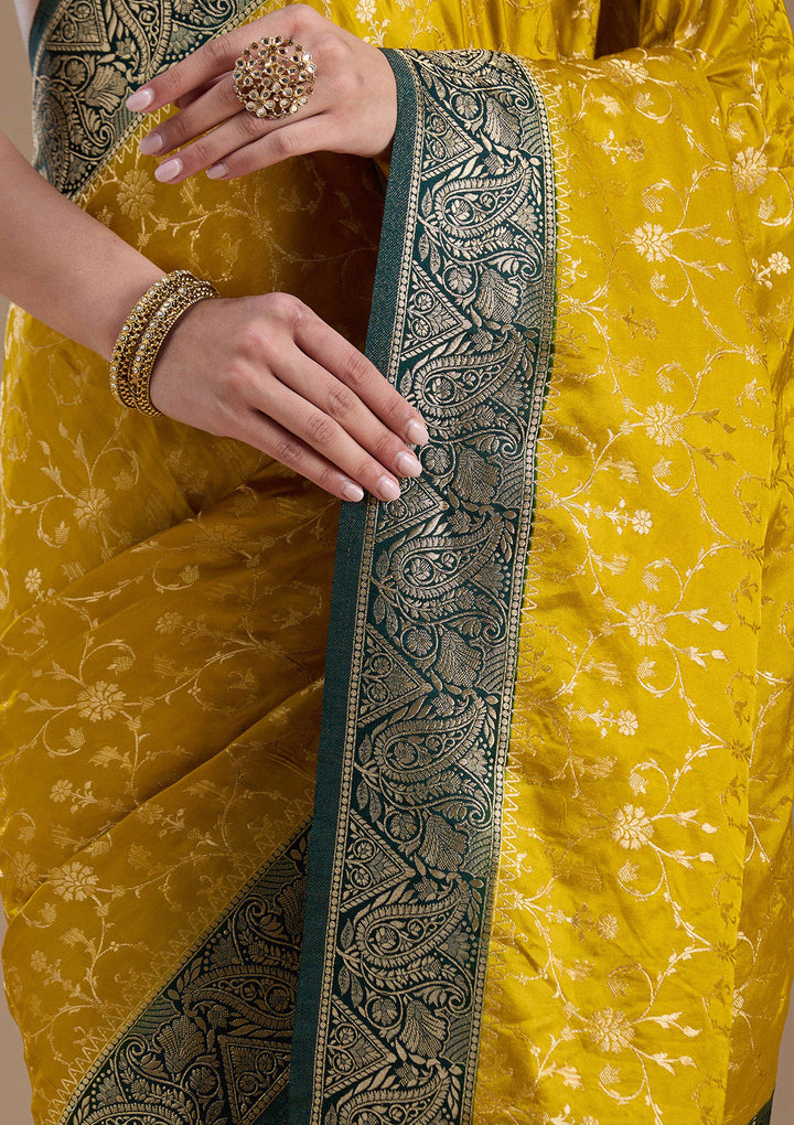 Yellow Zariwork (Gold) Art Silk Silk_Saree