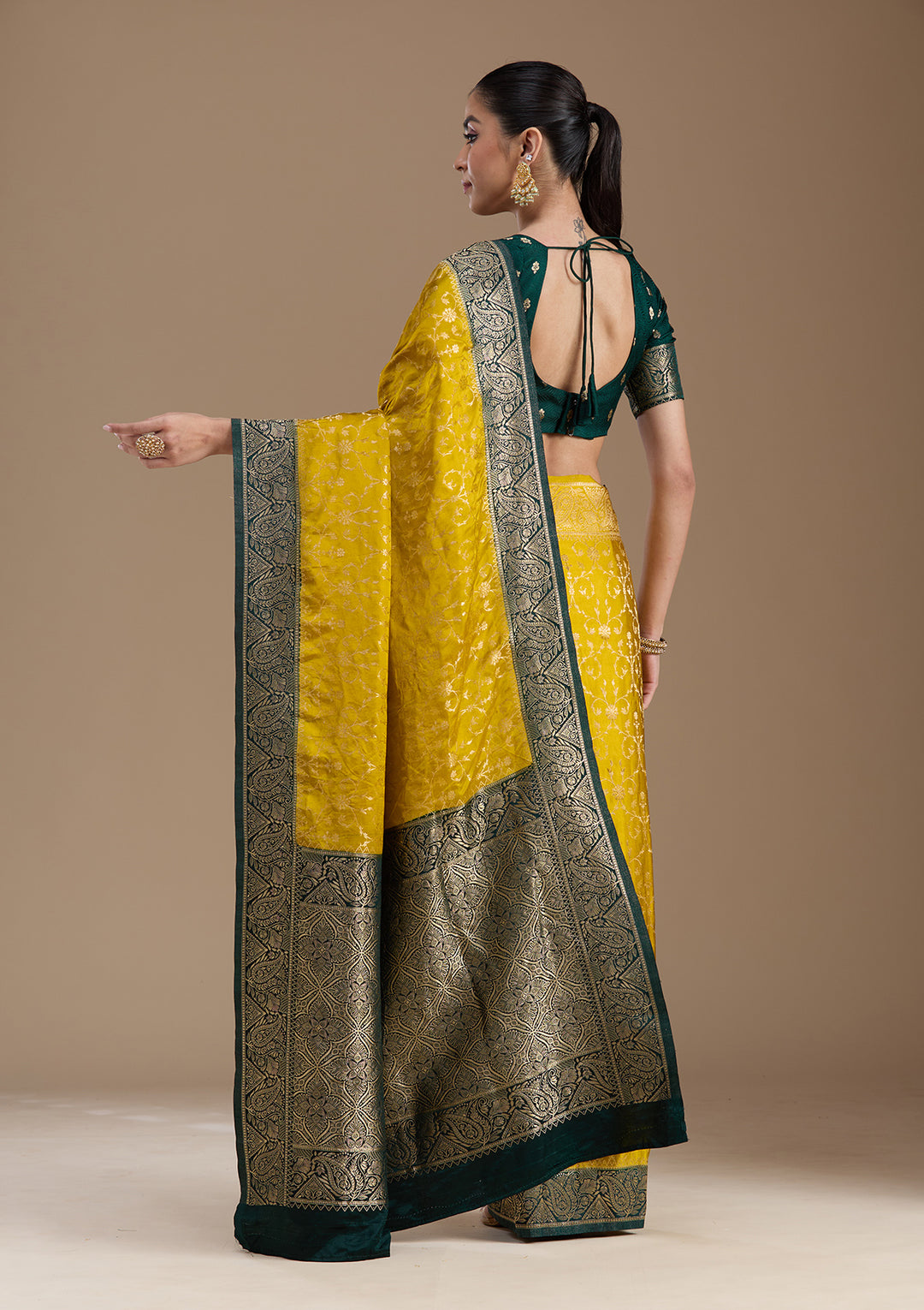 Yellow Zariwork (Gold) Art Silk Silk_Saree