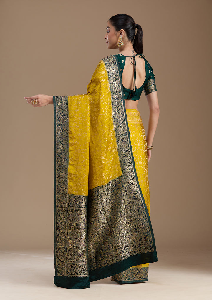 Yellow Zariwork (Gold) Art Silk Silk_Saree