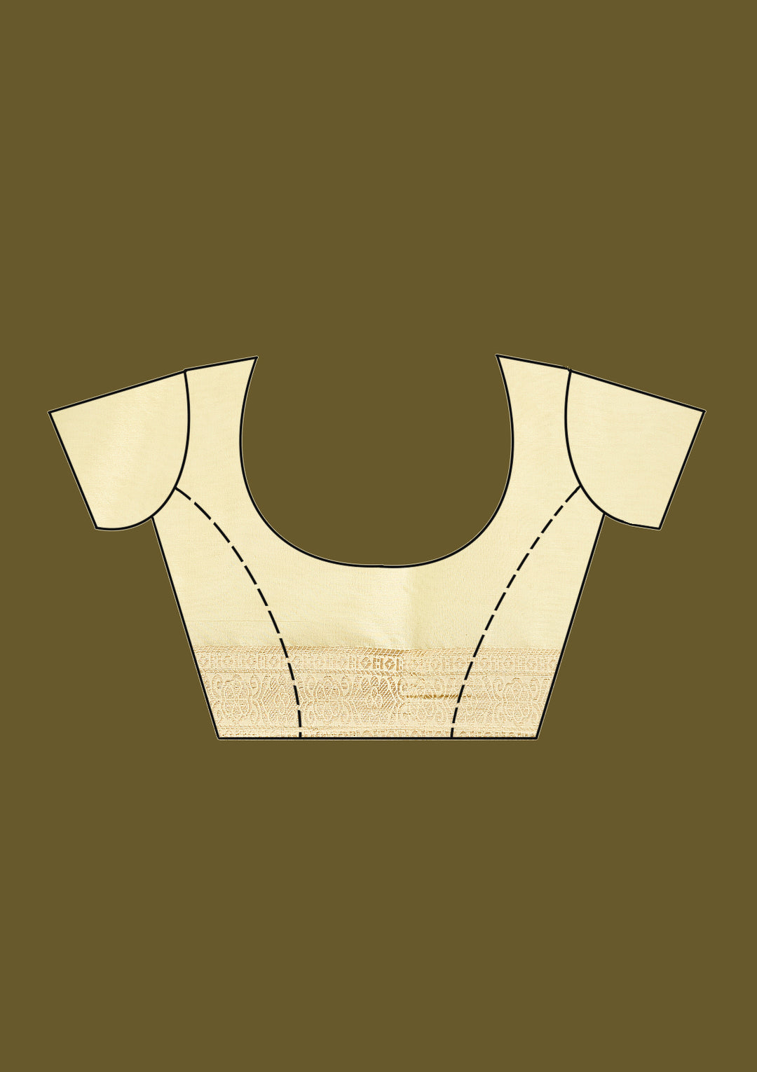 Cream Silk Jaal Zariwork Saree With Matching Blouse Piece