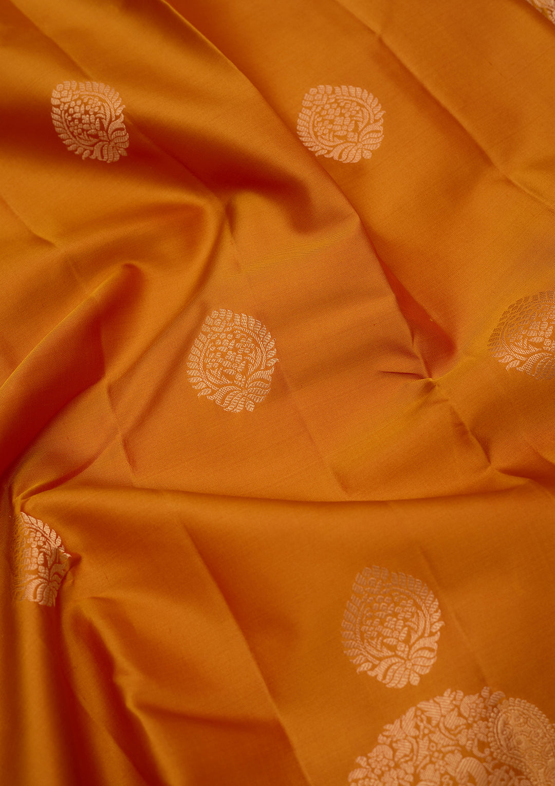 Mustard Silk Buti Gold Zariwork Saree With Matching Blouse Piece