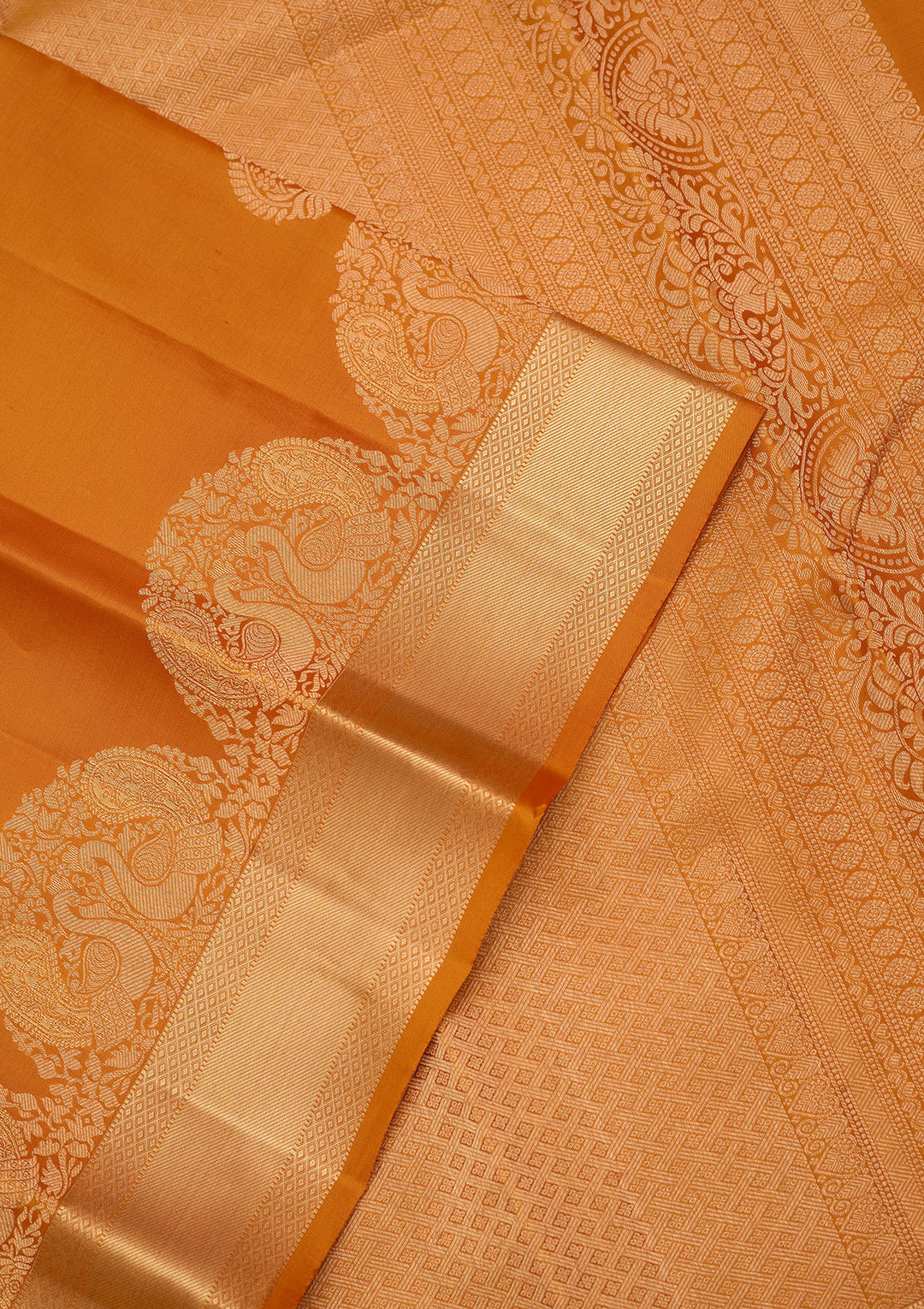 Mustard Silk Buti Gold Zariwork Saree With Matching Blouse Piece