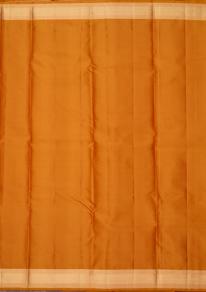 Mustard Silk Buti Gold Zariwork Saree With Matching Blouse Piece