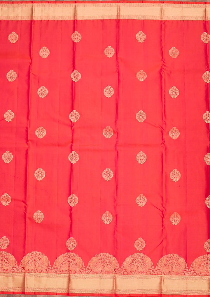 Pink Silk Buti Saree With Matching Blouse Piece