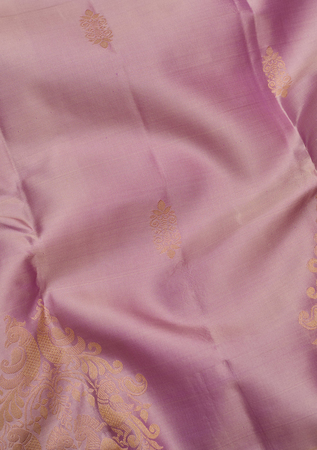 Lavender Silk Buti Saree With Matching Blouse Piece