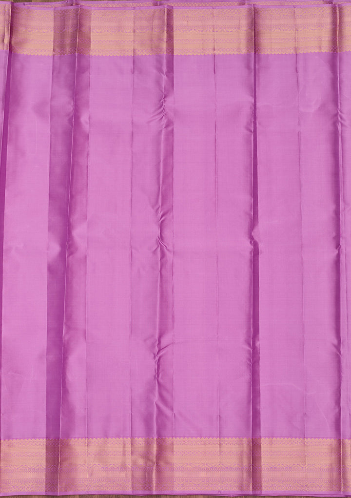 Lavender Silk Buti Saree With Matching Blouse Piece