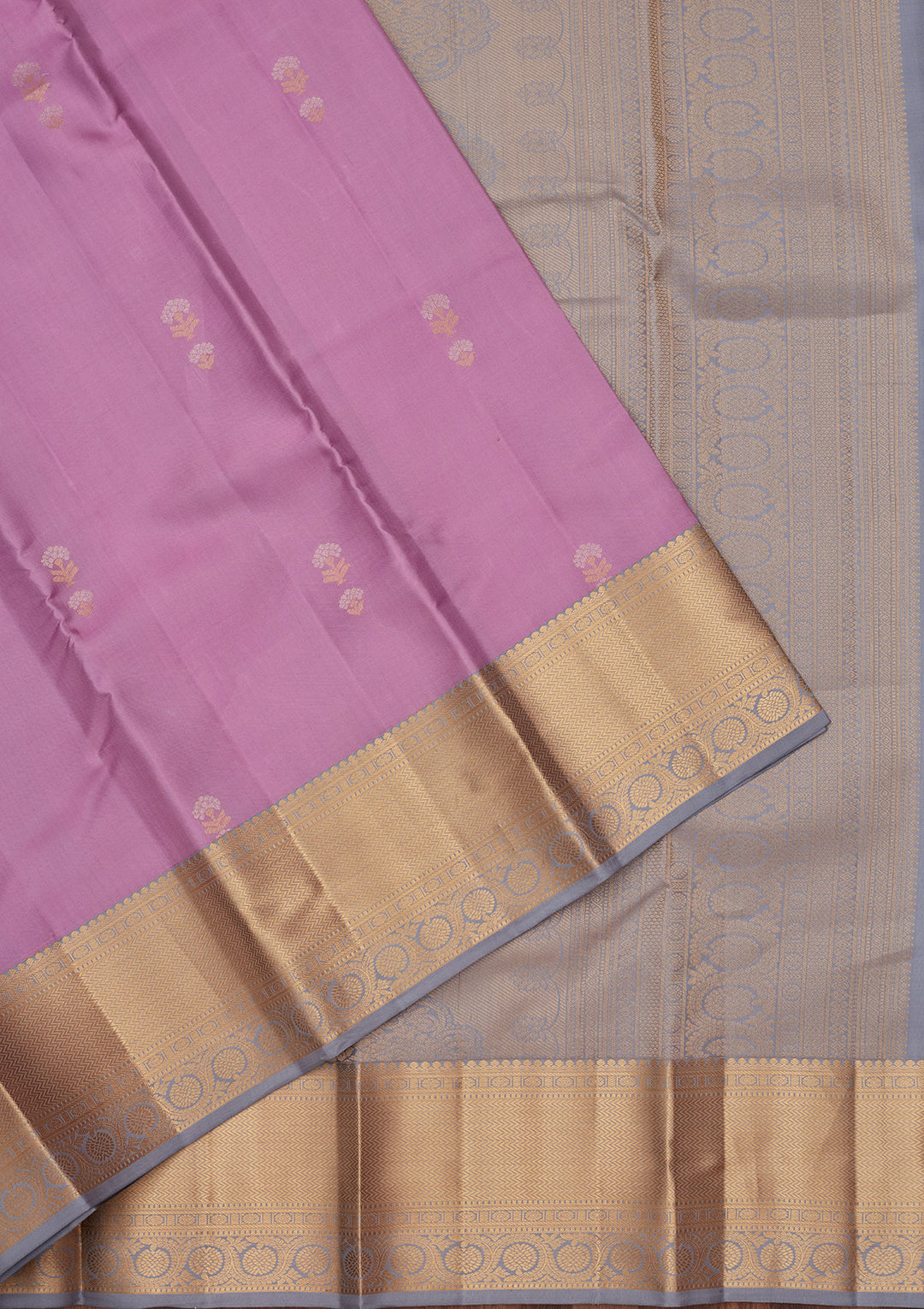 Lavender Zariwork Pure Silk Saree