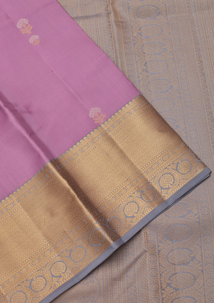 Lavender Zariwork Pure Silk Saree