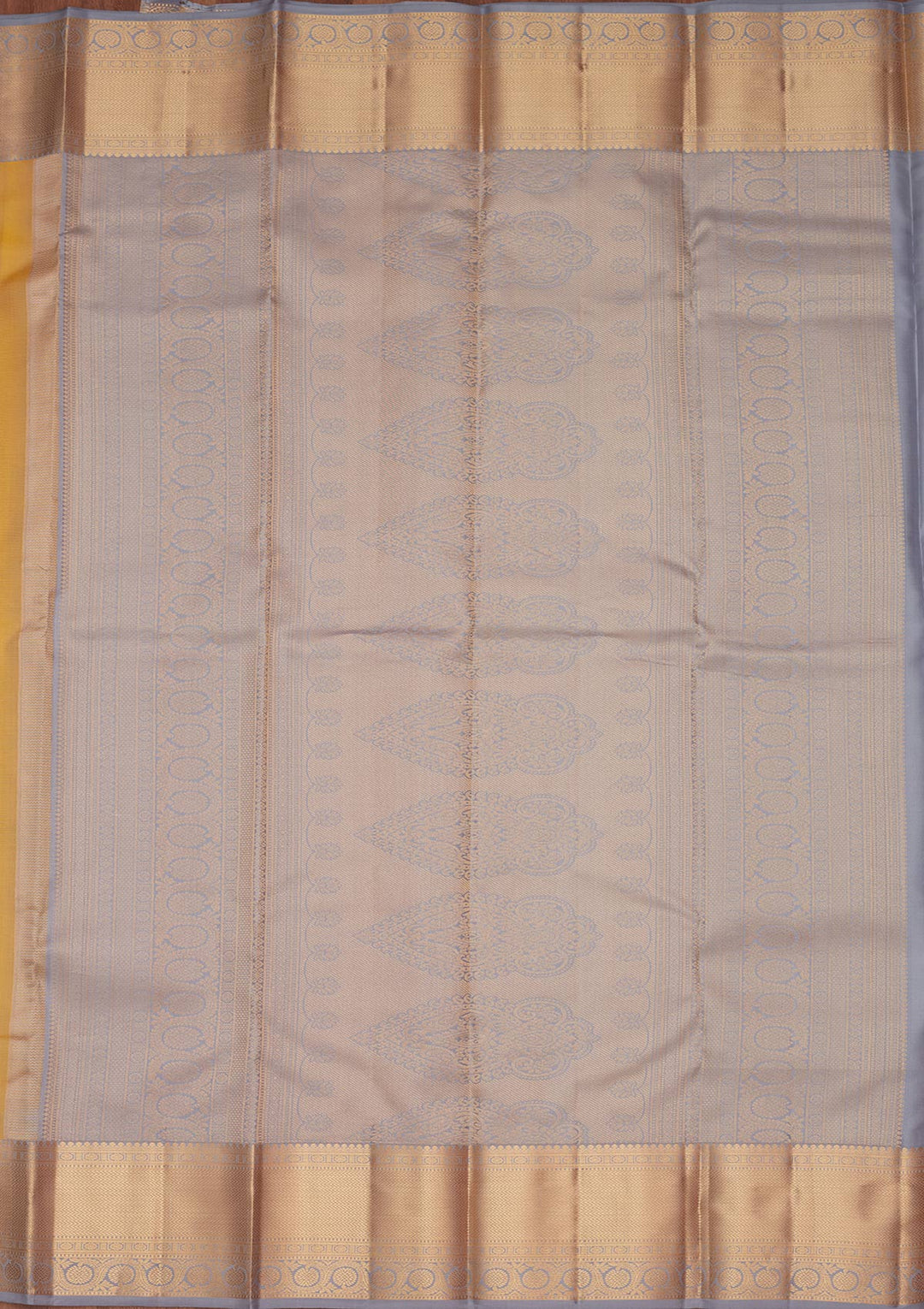 Lemon Yellow Silk Buti Saree With Matching Blouse Piece