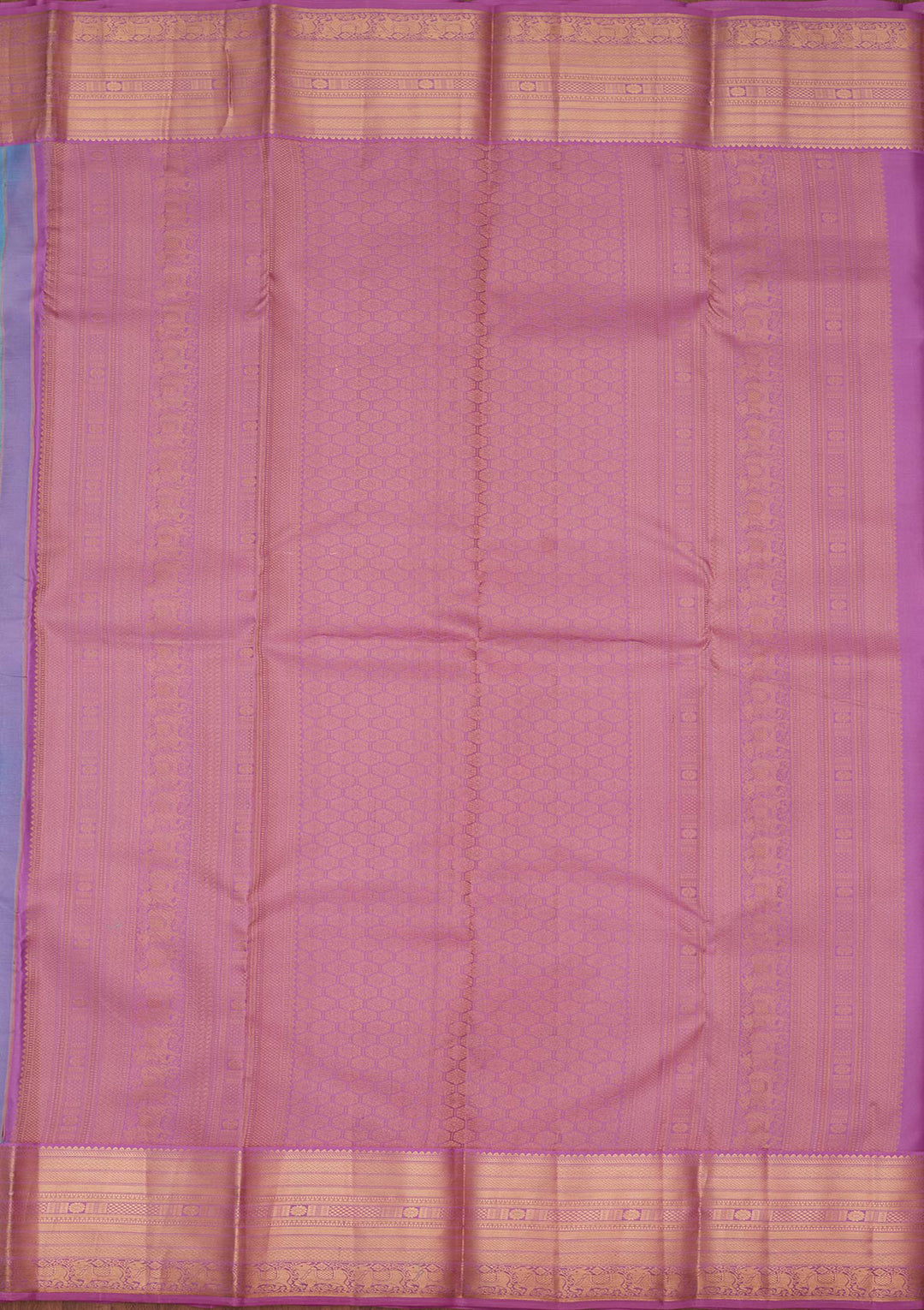 Blue Silk Buti Saree With Matching Blouse Piece