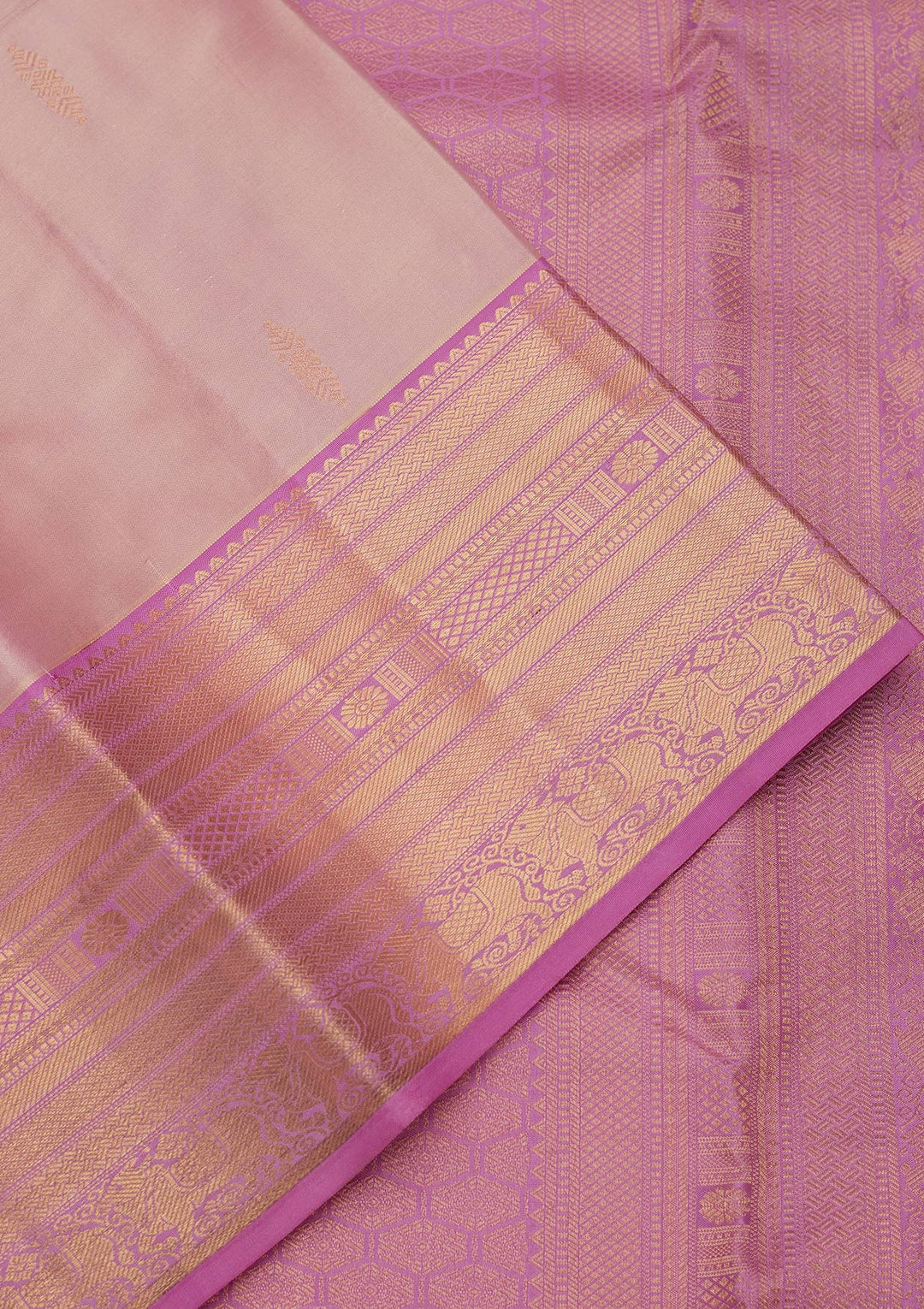 Light Lavender Zariwork Pure Silk Saree