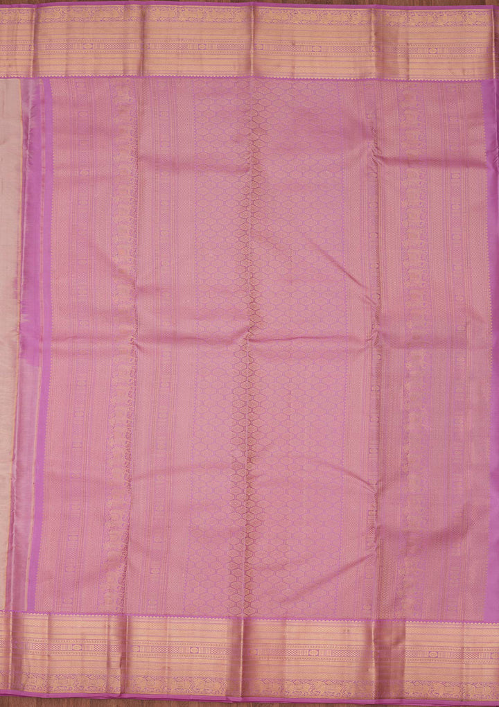 Light Lavender Zariwork Pure Silk Saree