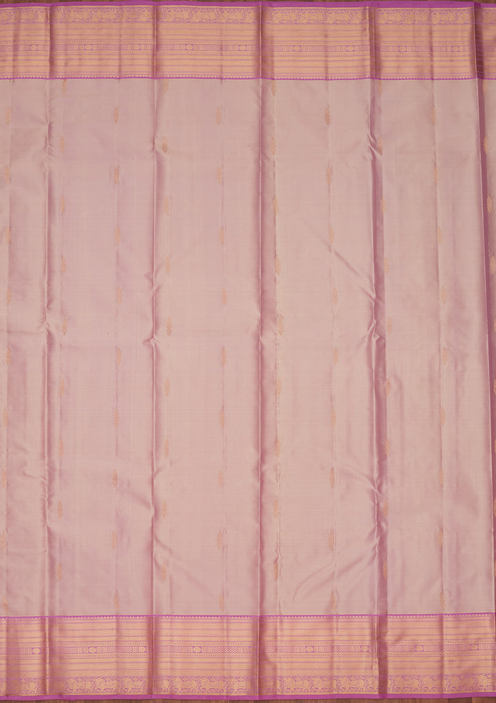Light Lavender Zariwork Pure Silk Saree