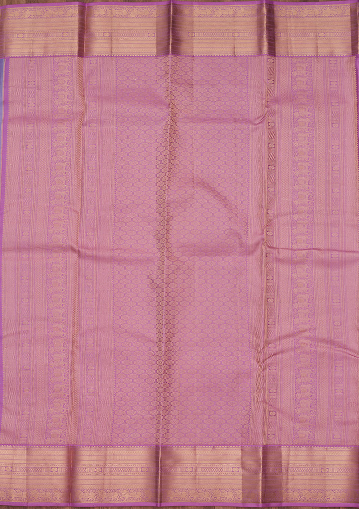 Turquoise Blue Silk Buti Saree With Matching Blouse Piece
